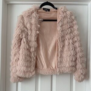 Lulu's Blush Textured Teddy Jacket